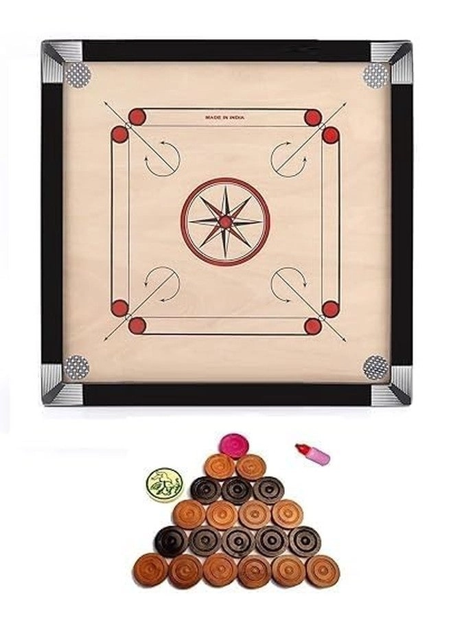 Carrom Board - Premium Matte Finish Striker Coins Powder
