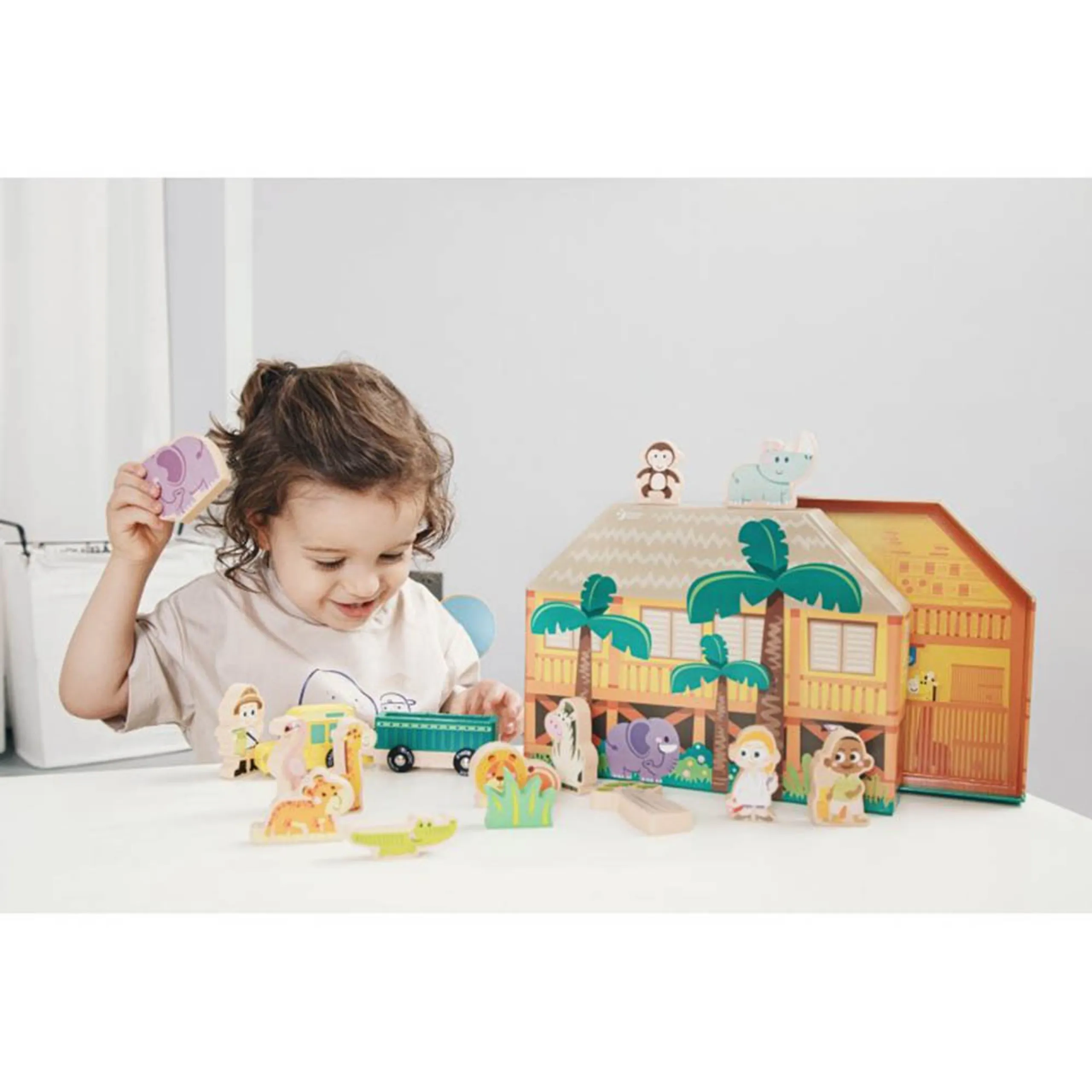 Wild Animal Block Puzzle - Suitable for 12 months & above 9 Pcs