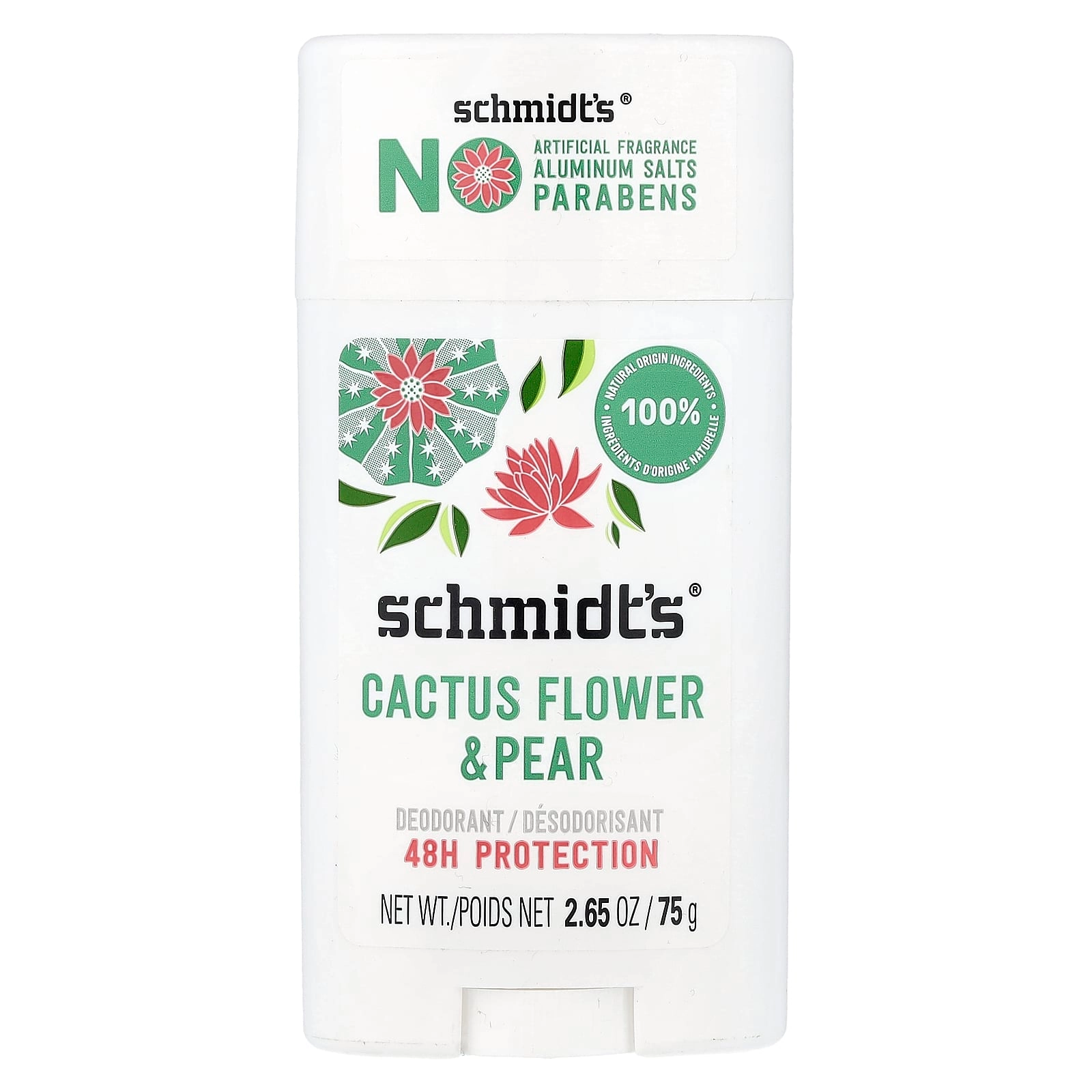 Schmidt's Deodorant - Cactus Flower & Pear 75 g