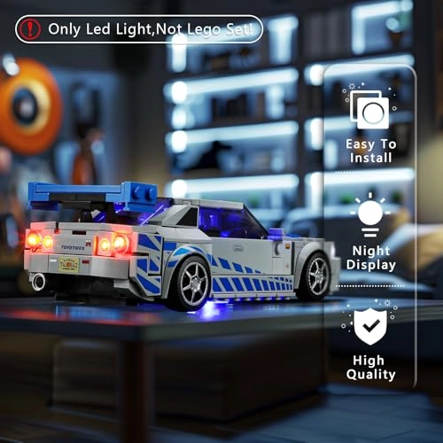 Light Kit for LEGO Speed Champions Nissan Skyline GT-R 76917 - Plastic 1