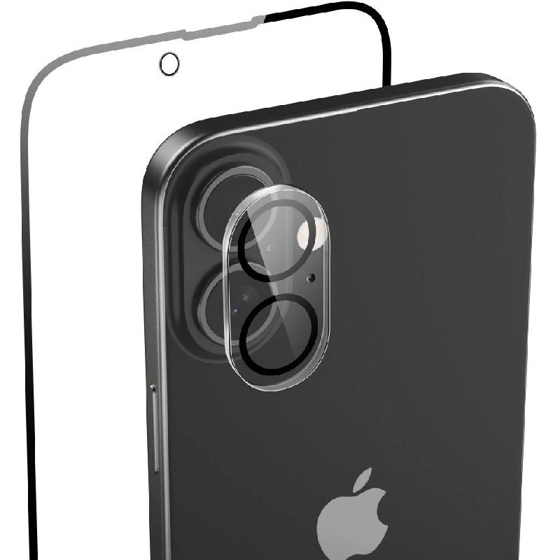 Clear Tempered Glass Screen Protector + Camera Lens Protector for iPhone 16 Pro