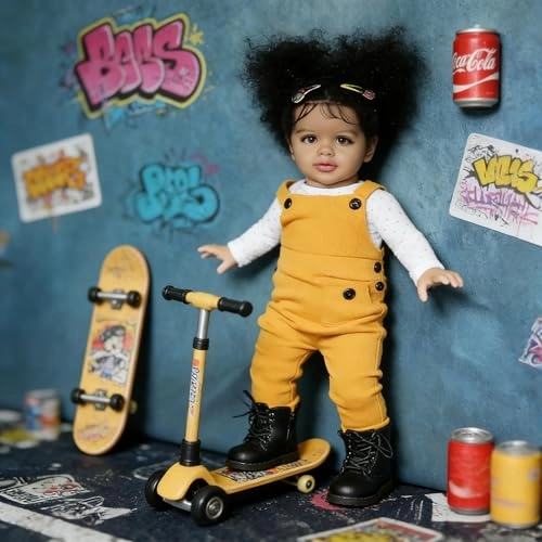 Pippa Reborn Baby Doll - 26 inch Cotton Vinyl Hand-rooted Curly Hair Ages 3+