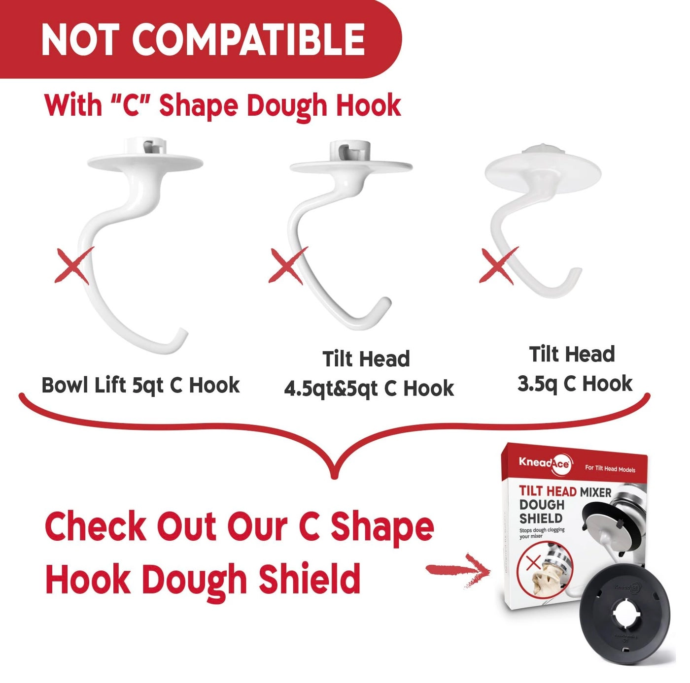 Spiral Dough Hook Shield