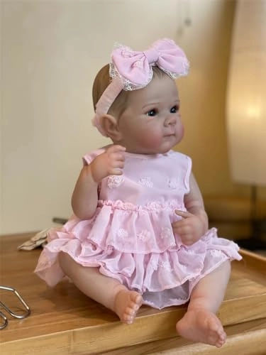 Reborn Baby Doll - 18 inch Full silicone Girl Ages 3+