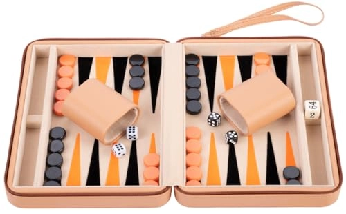 Travel Bag Backgammon - Faux Leather