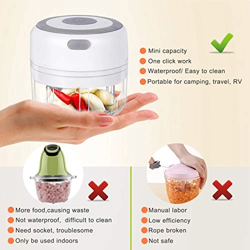 Mini Chopper - 250ml+100ml USB CHARGING