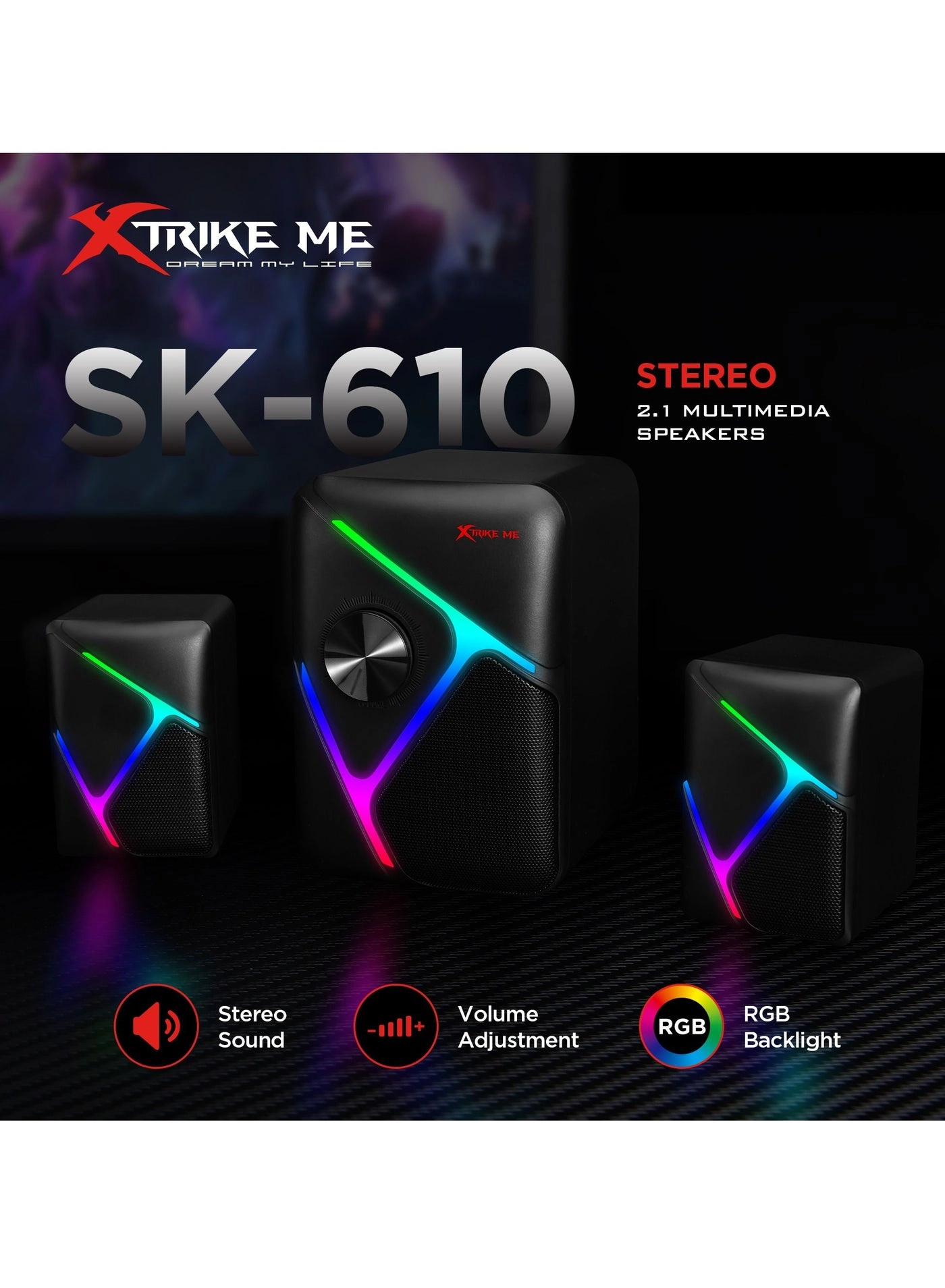 SK-610 - black Colorful lighting