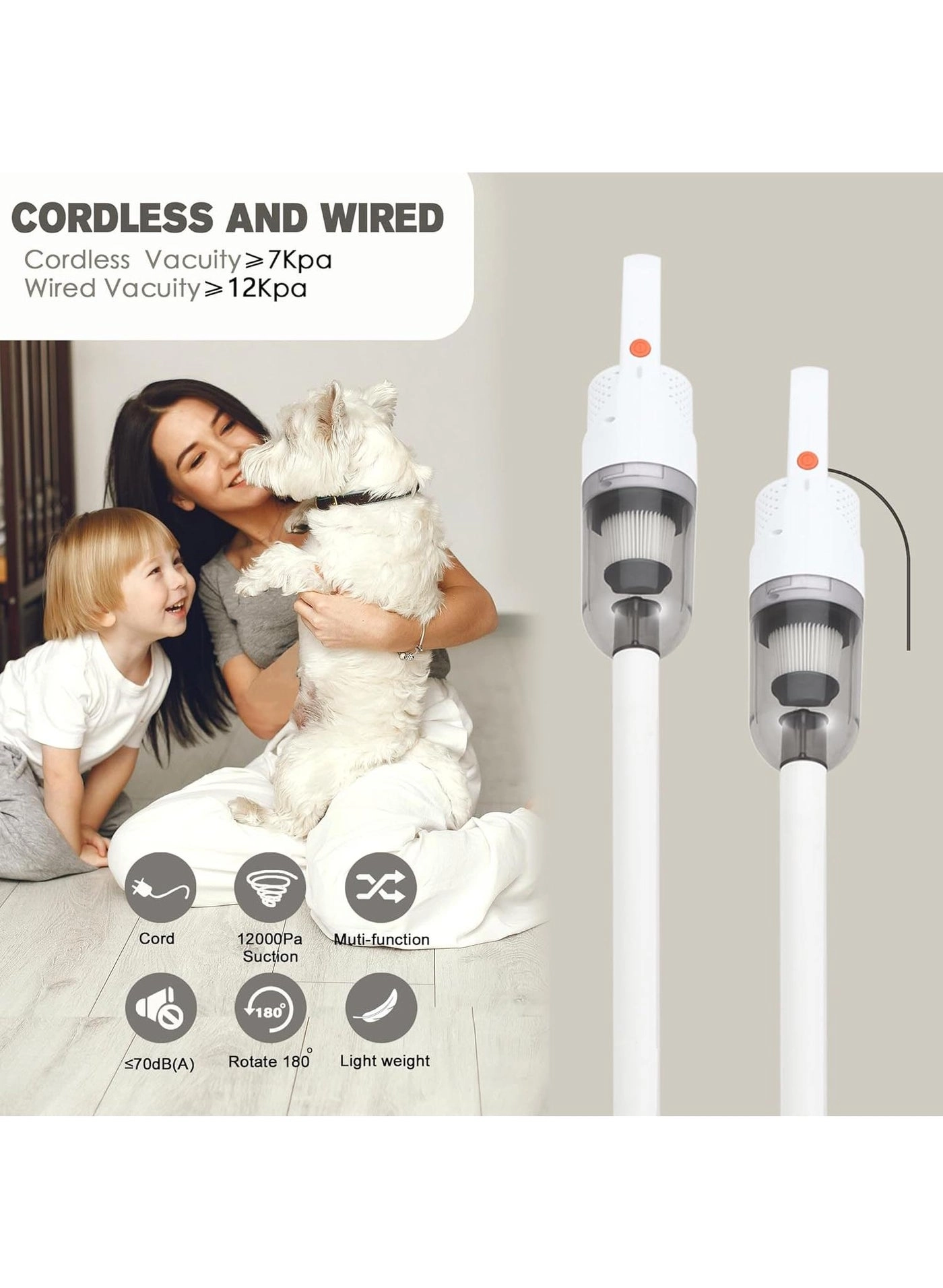 Cordless Stick Vacuum Cleaner - Bagless 30 Minutes