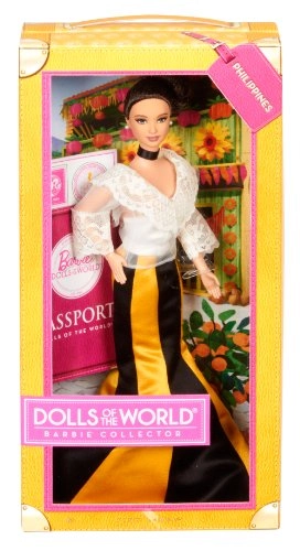Barbie Dolls of the World - Philippines - Maria Clara dress passport and sticker sheet Ages 6+