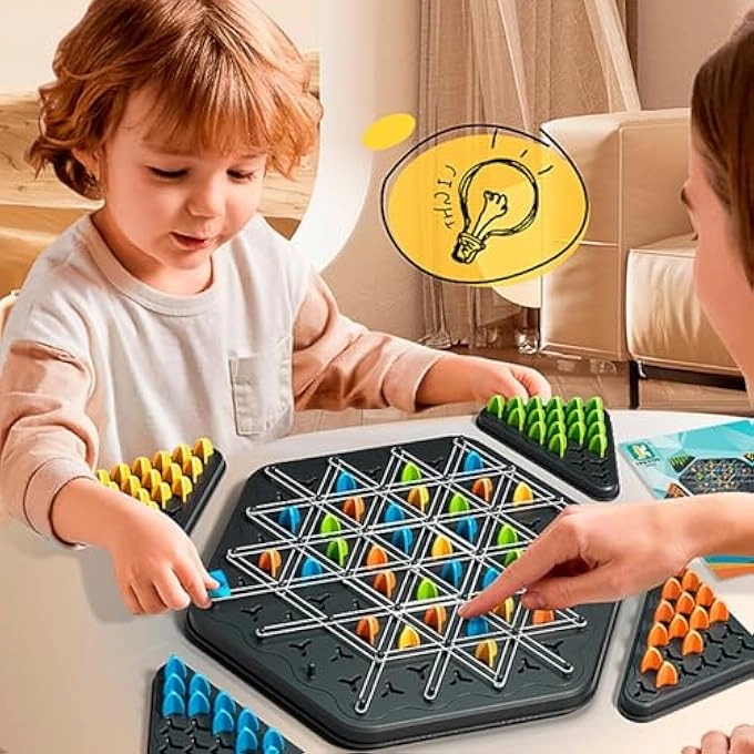 Chain Triangle Chess - Rubber Band Educational