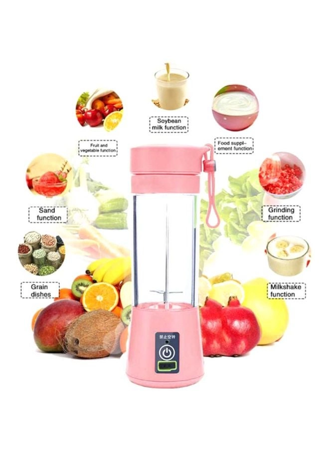 T-Bottle-1021 - Mini Rechargeable Smoothie Maker Pink/Clear/Silver