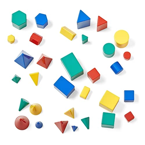 Plastic Geometric Solid Blocks - 32 pieces