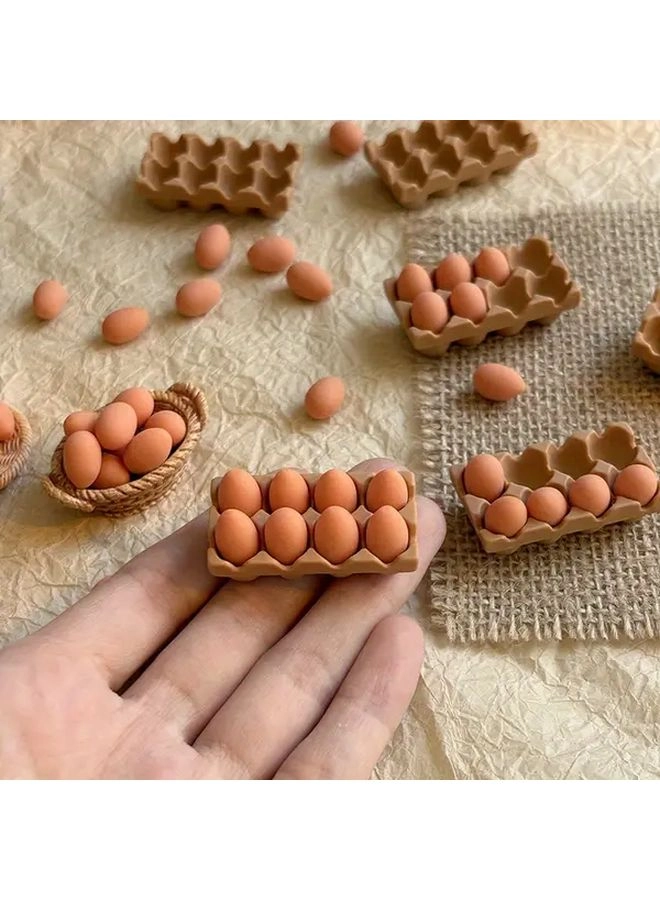 Generic Miniature Dollhouse Egg Tray - 8 pcs