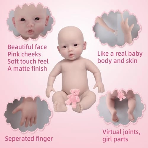 Reborn Baby Doll - 18.5 inches Silicone Tan Ages 20+