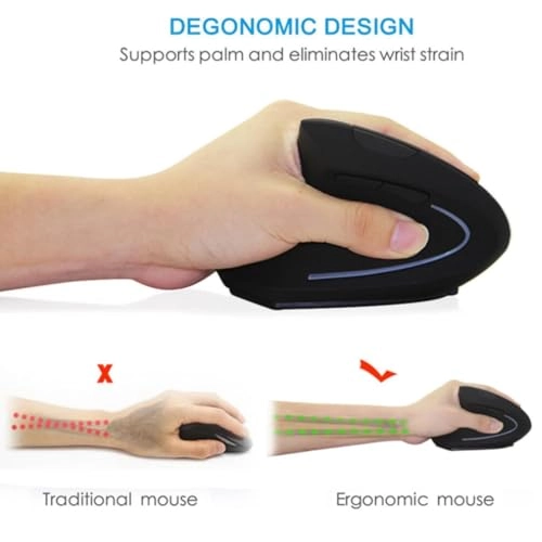 Left Handed Vertical Ergonomic Mouse - USB