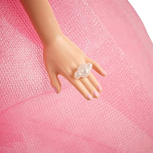 Barbie Birthday Wishes - Blonde Hair Pink Satin and Tulle Dress