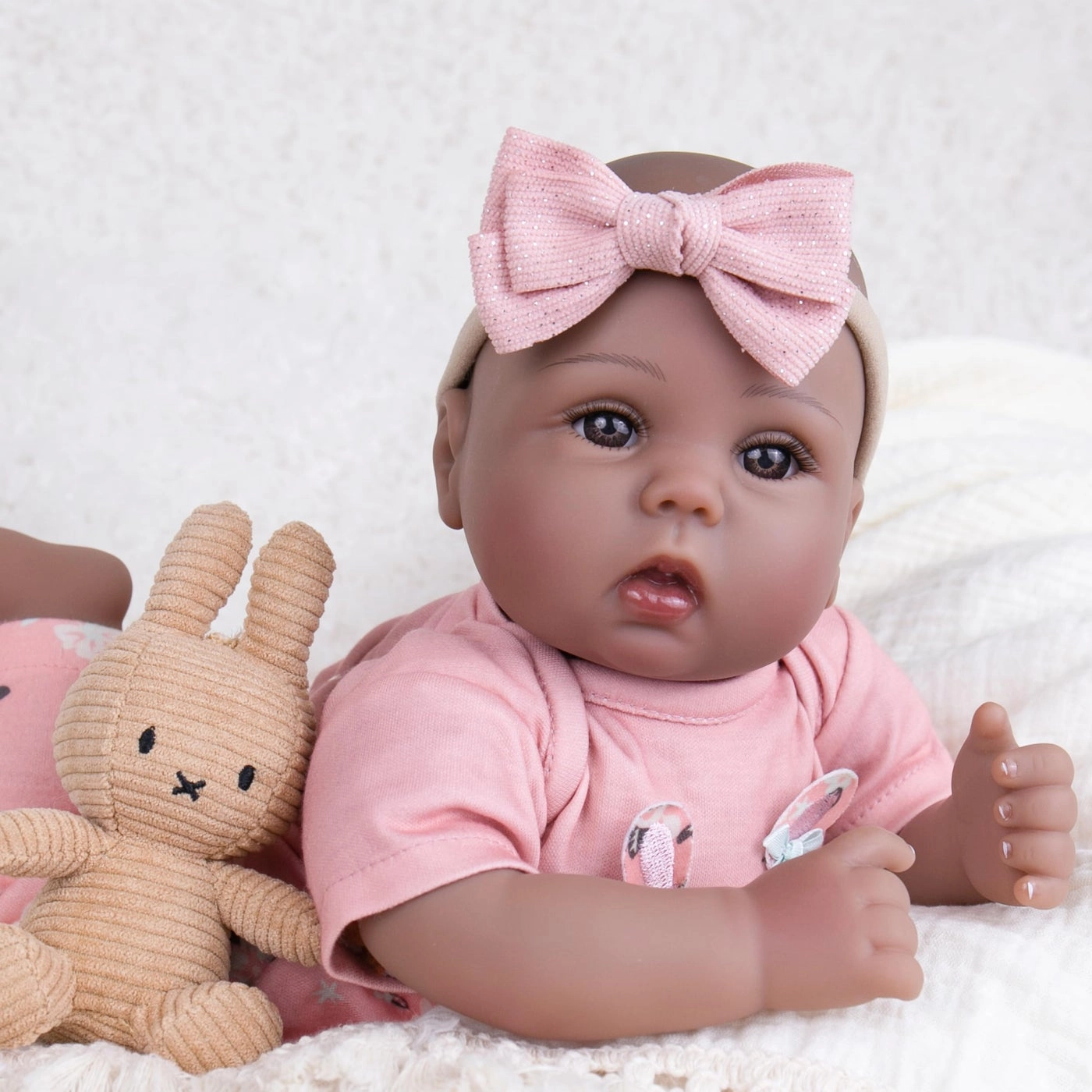 Reborn Baby Doll - 18 Inch Silicone African American Ages 3+