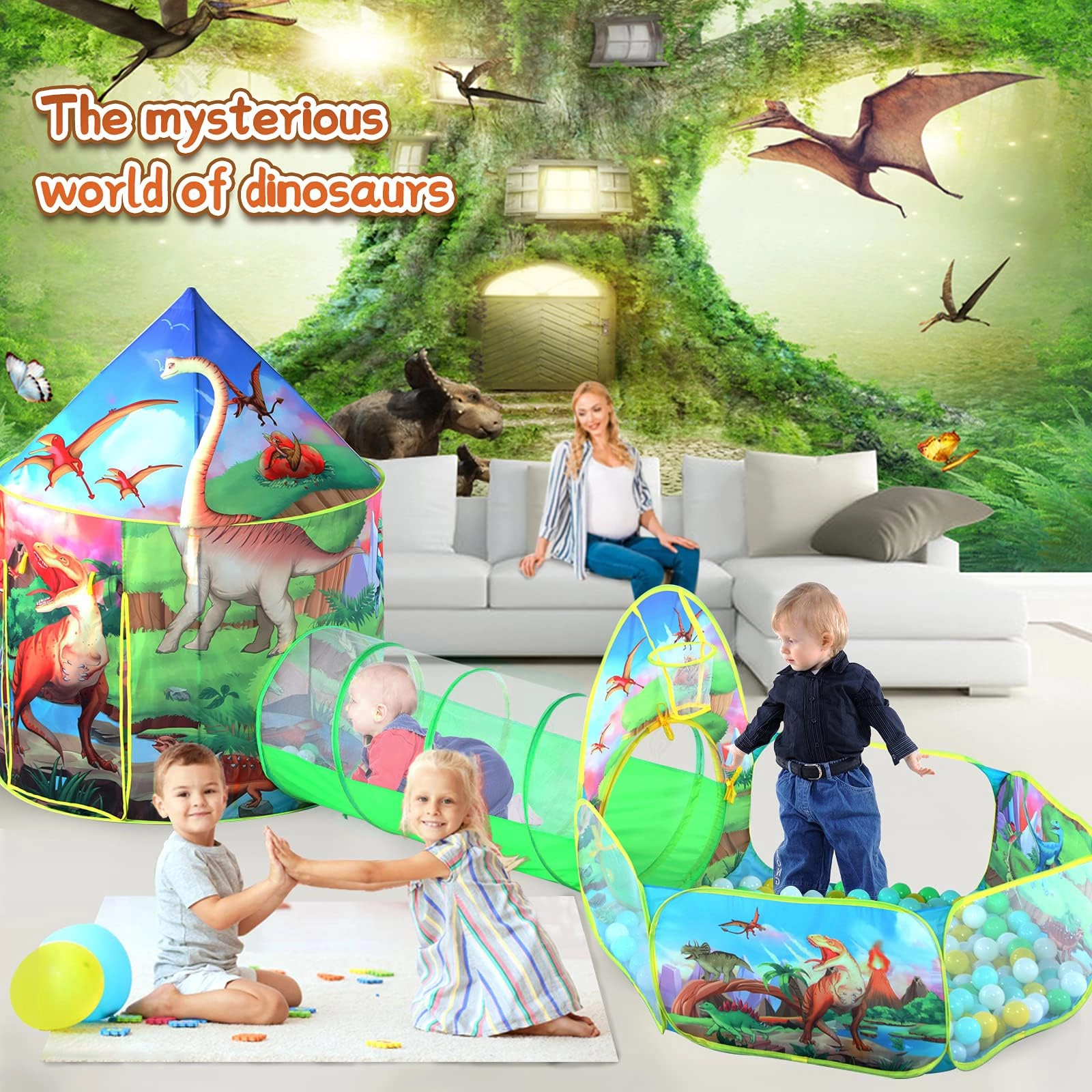 Play Tent + Ball Pit + Crawl Tunnel