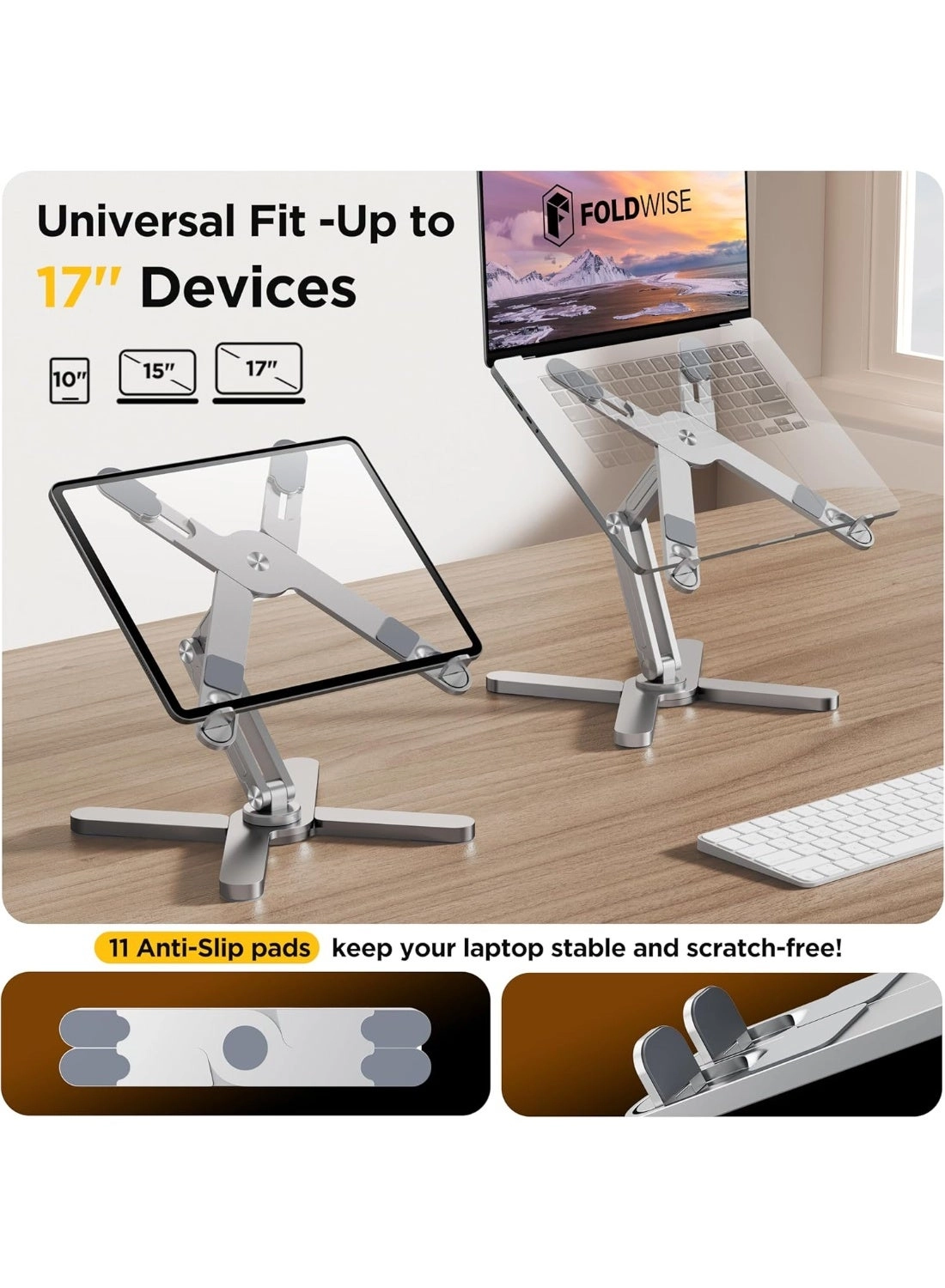 360° Rotating Laptop Stand - up to 16”