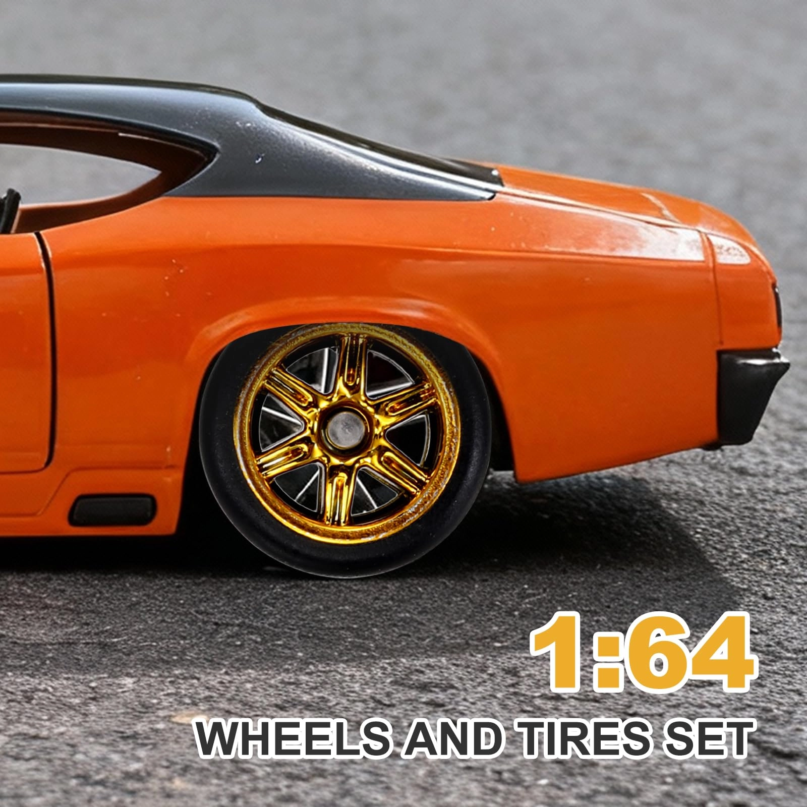 Wheels and Tires - 8 Set 1/64