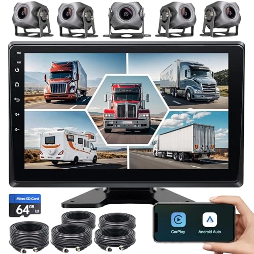 Seventour 5-Channel 1080P Backup Camera - wired