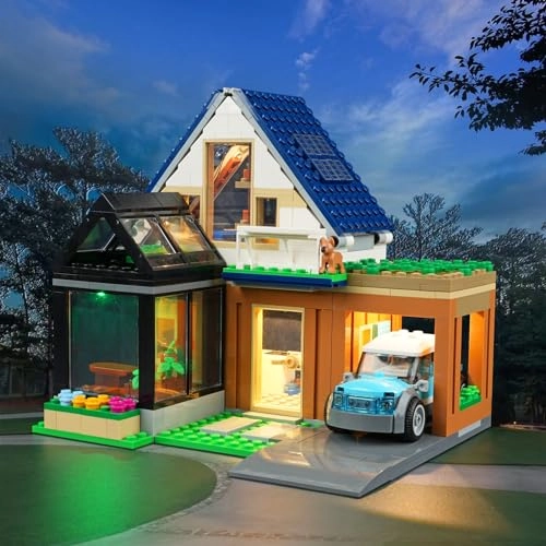LED Light Kit for LEGO City Family House with Electric Car 60398