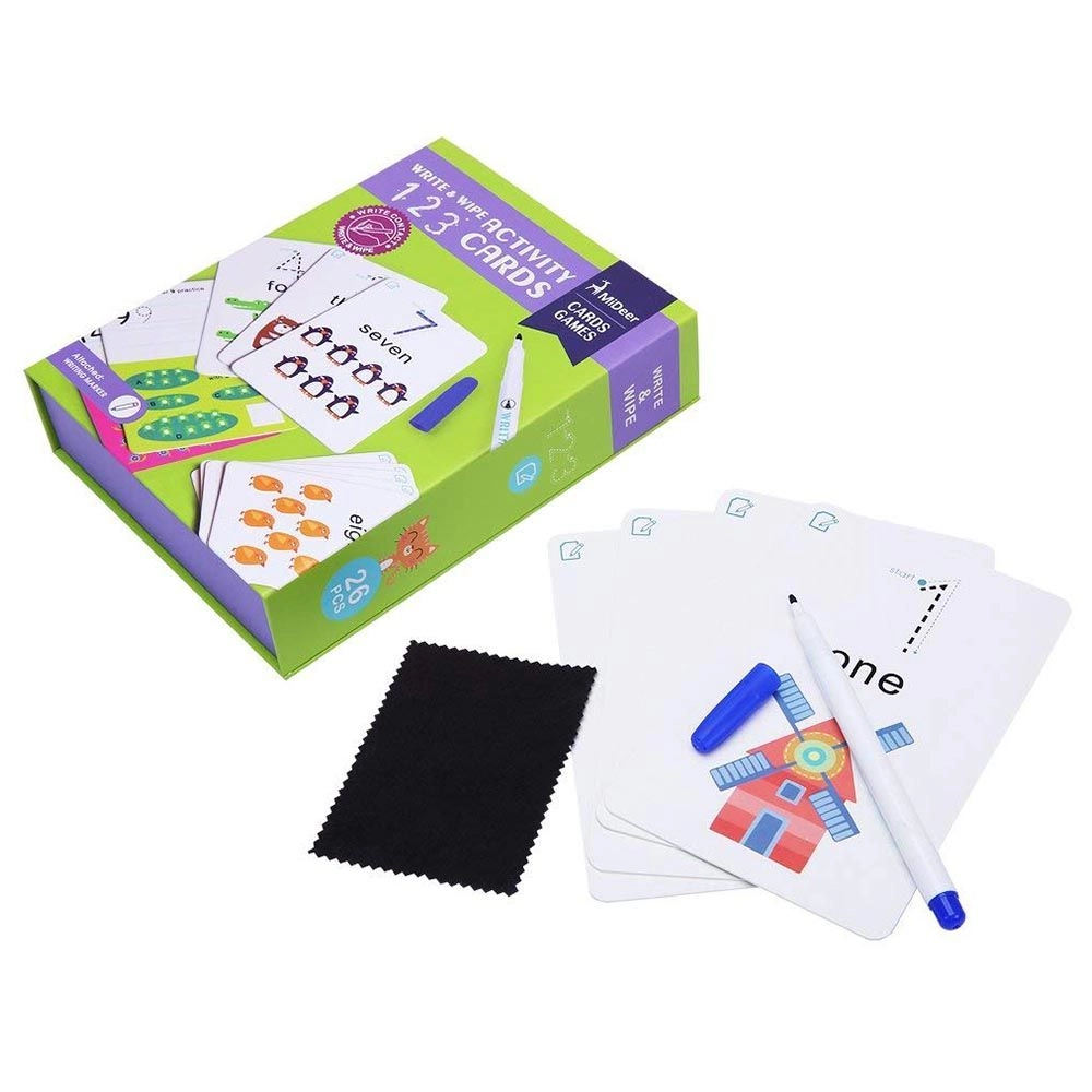 Write & Wipe Cards - 26 pieces dry-erase marker