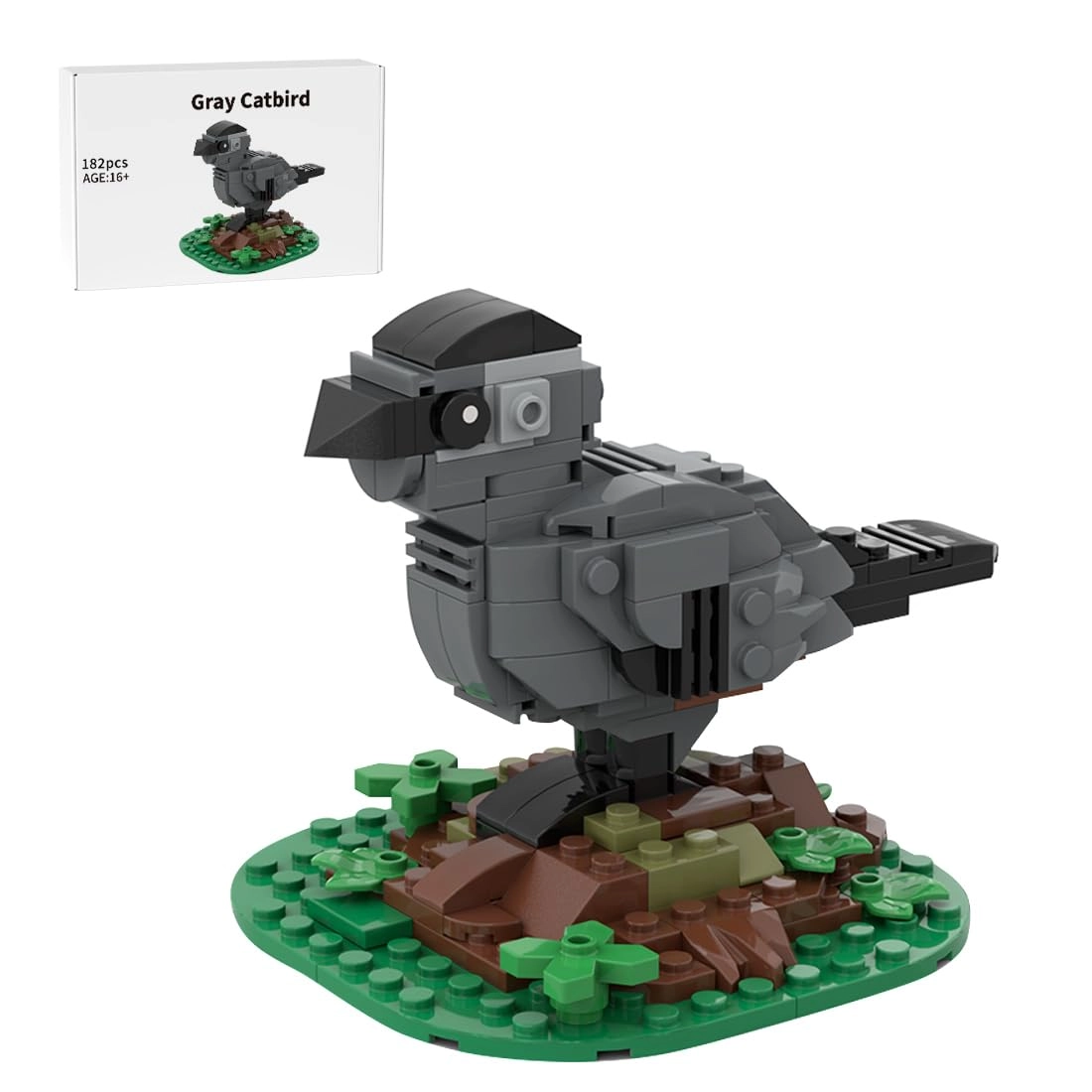 WOWOBONTOY Grey Catbird - 182 pcs