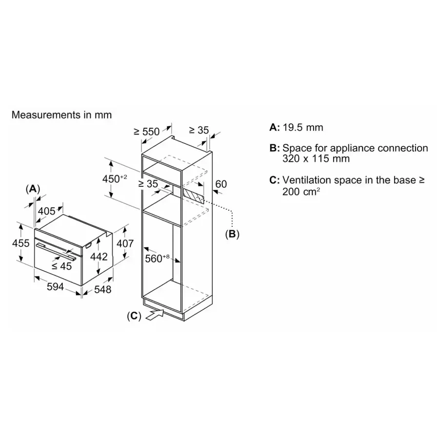 Series 8 CMG7361B1M 60 x 45 cm Convection