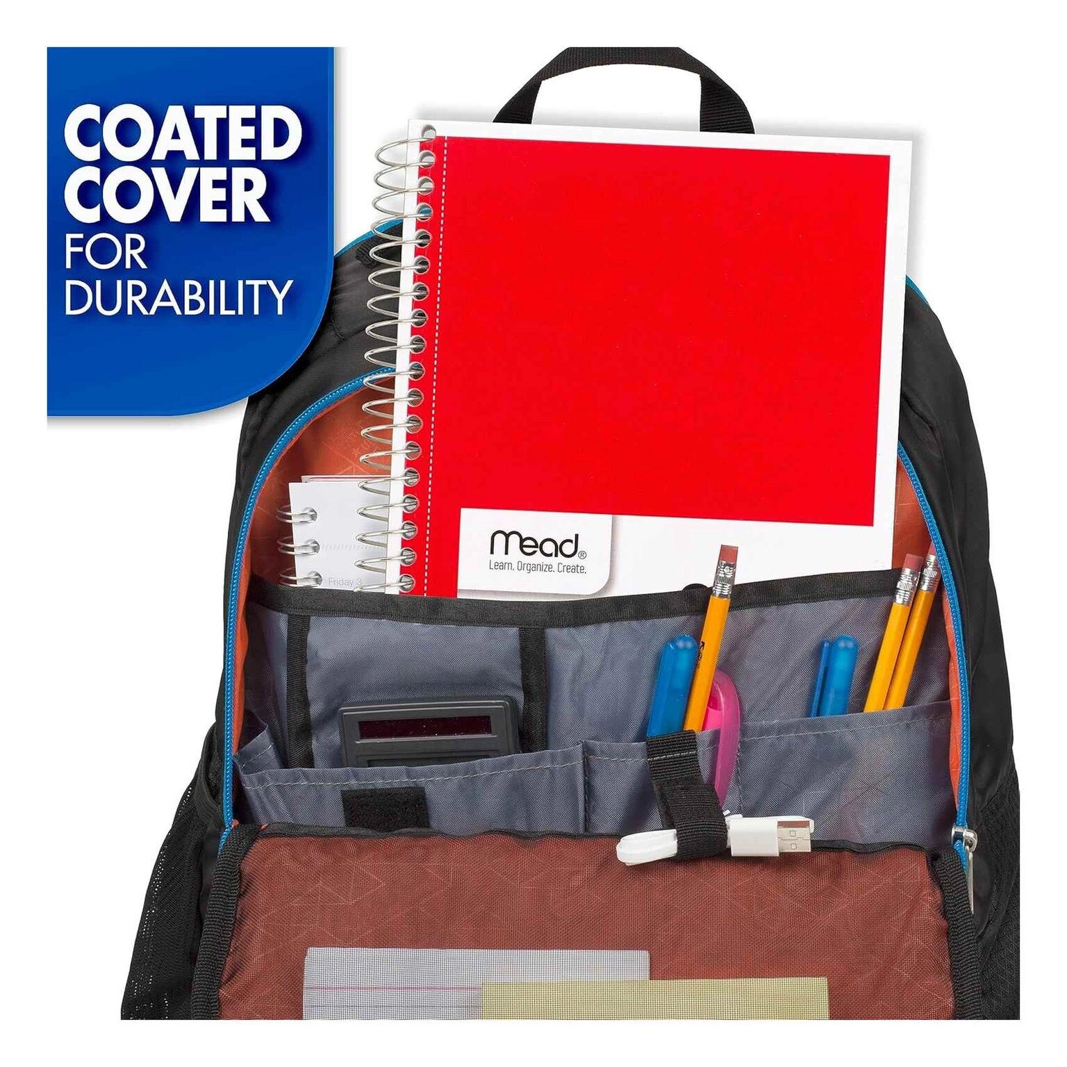 3 Subject Notebook Spiral - Lined 150 Sheets
