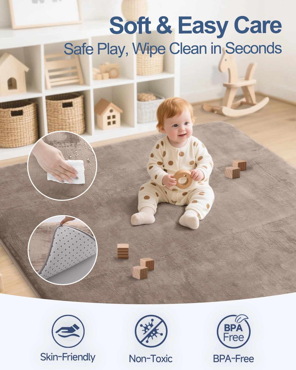 Baby Play Mat - 50x50 Green