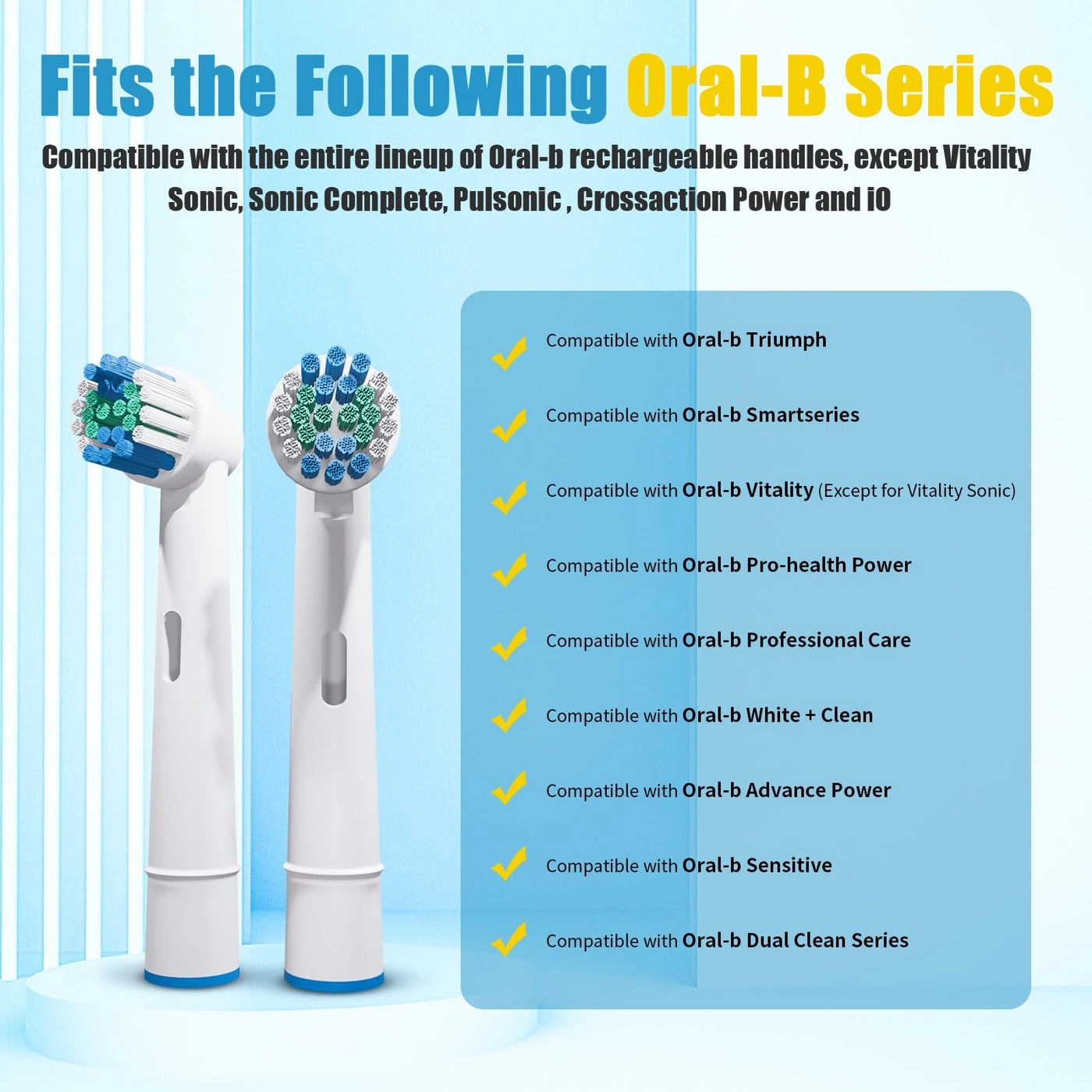 Replacement Toothbrush Heads - Pack of 8