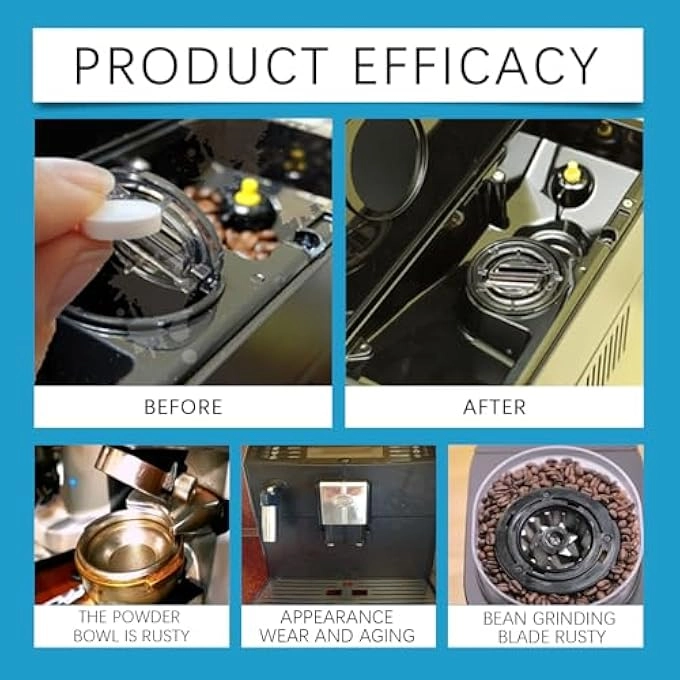 Coffee Machine Cleaner Descaler Tablets - 12Pcs Compatible With NespreSso KeuRig NinJa DelonGhi MieLe