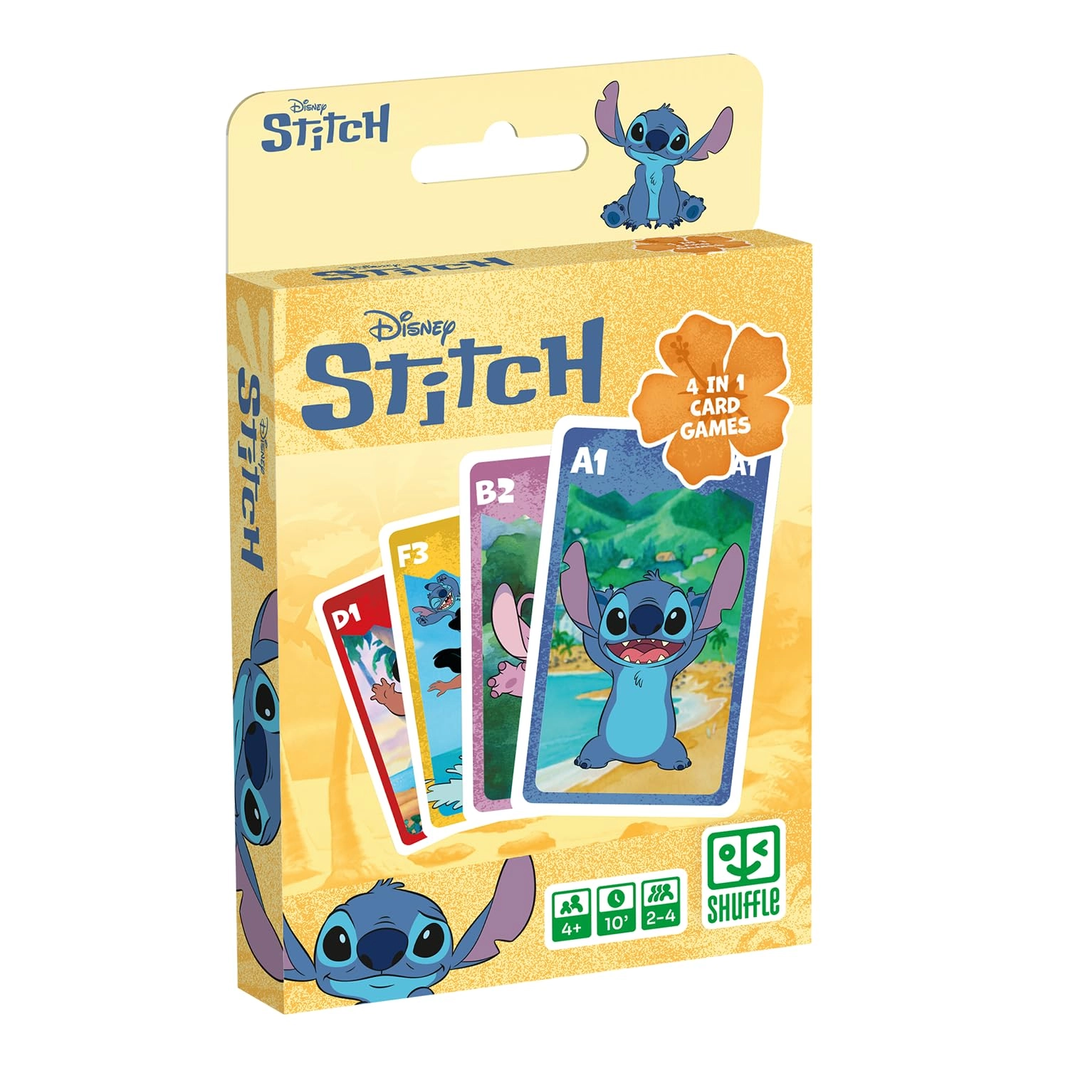 Shuffle 4-in-1 Stitch Card Game - Lilo & Stitch 7 Families