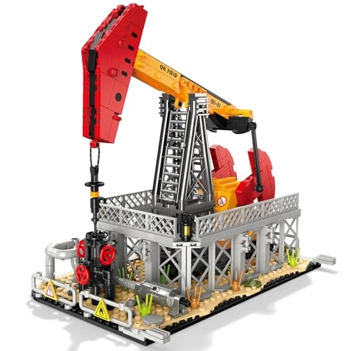 Oil Pumping Machine Building Set - 666 pcs for ages 3+