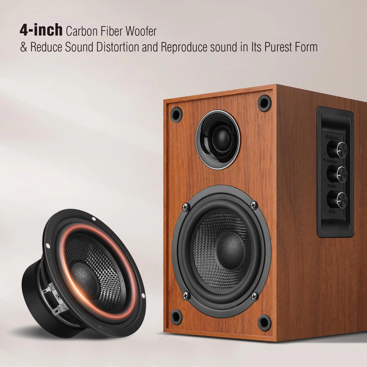 Powered Bookshelf Speakers - 40W X 2