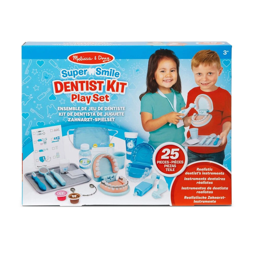 Melissa & Doug Super Smile Dentist Kit - Suitable for 3 years & above 25 pieces