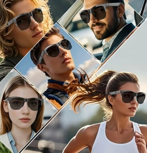 Smart Wireless Glasses Headset - Bluetooth Built-in Mic UV400