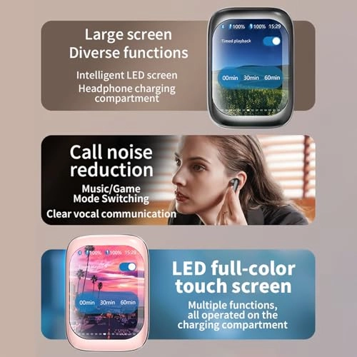 Touch Screen Slider Earphones Wireless Earbud