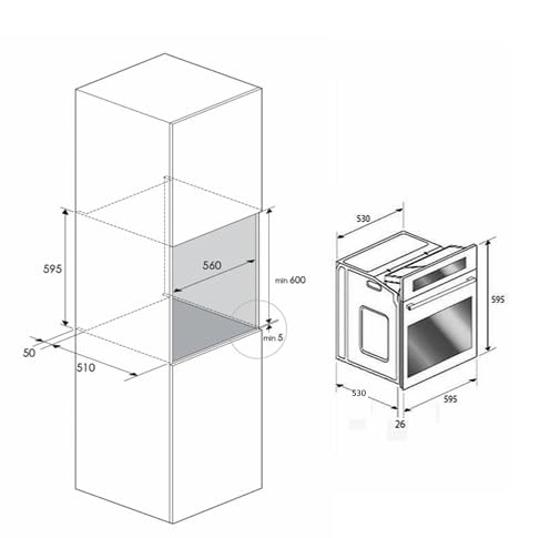 SONG NERO OVE6005015 60cm Built-In Electric Oven