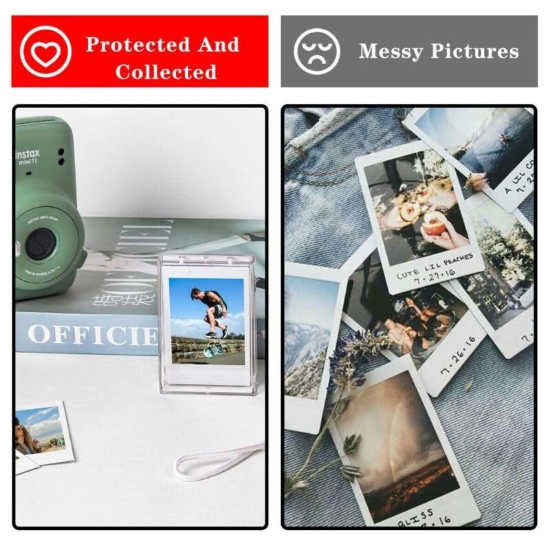 Mini Photo Holder Storage Case - 3 inch Wrist Lanyard Set
