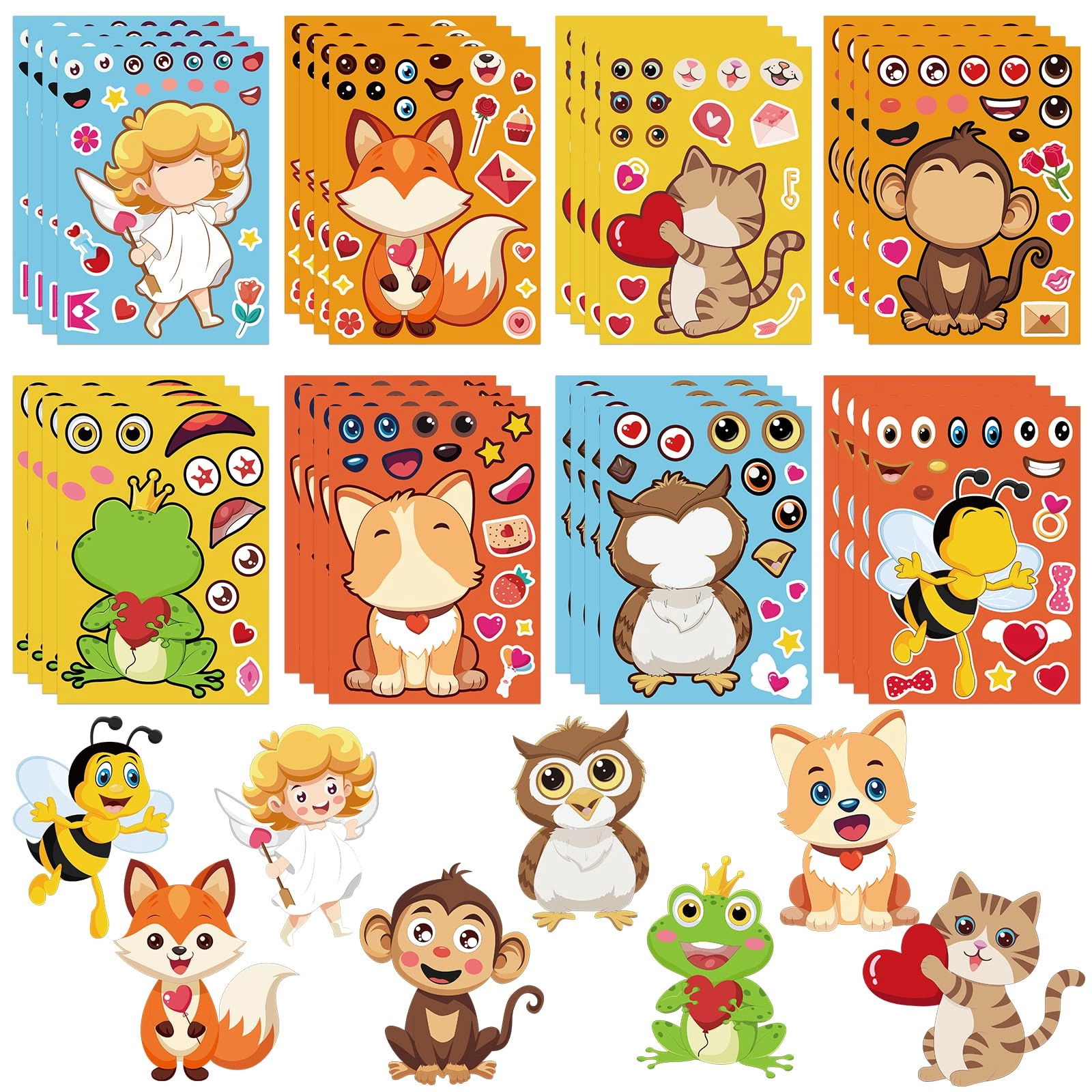 Hxezoc Animal Sticker Book 32 pcs