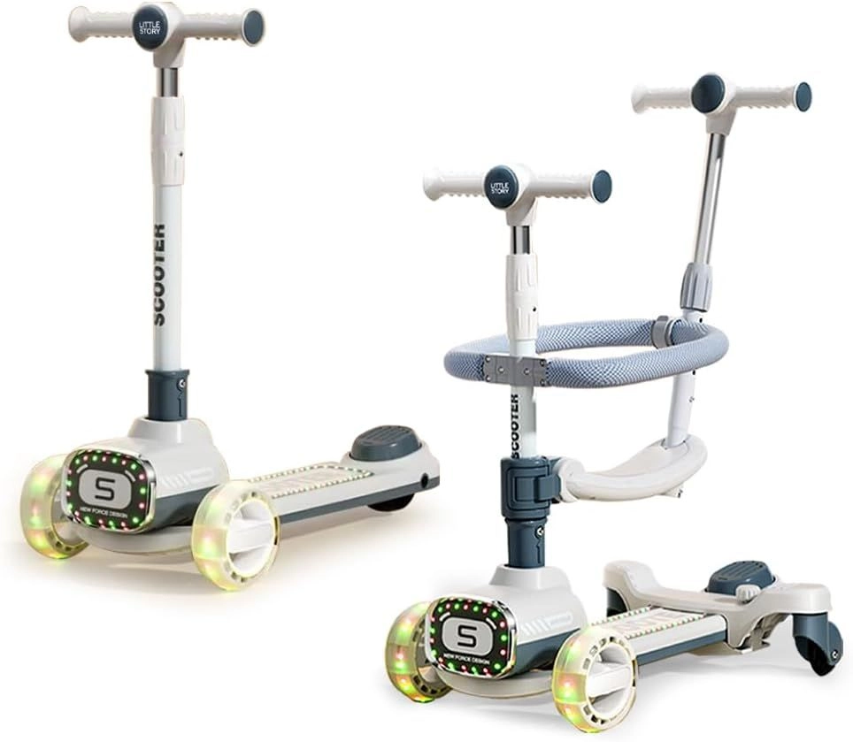 Little Story Multifunctional Kick Scooter – 125mm LED Foldable