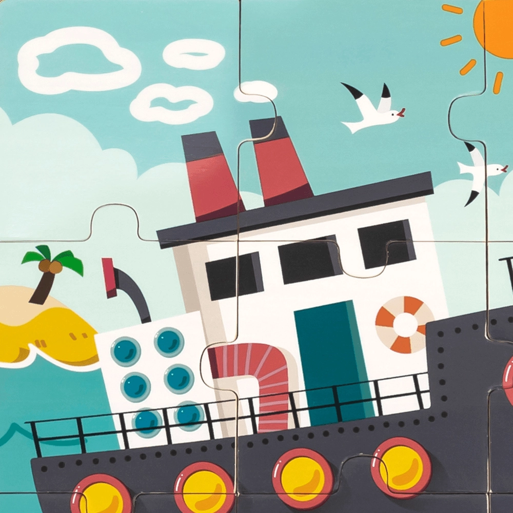 Ship Wooden Puzzle (SW-44630) - 9 pcs