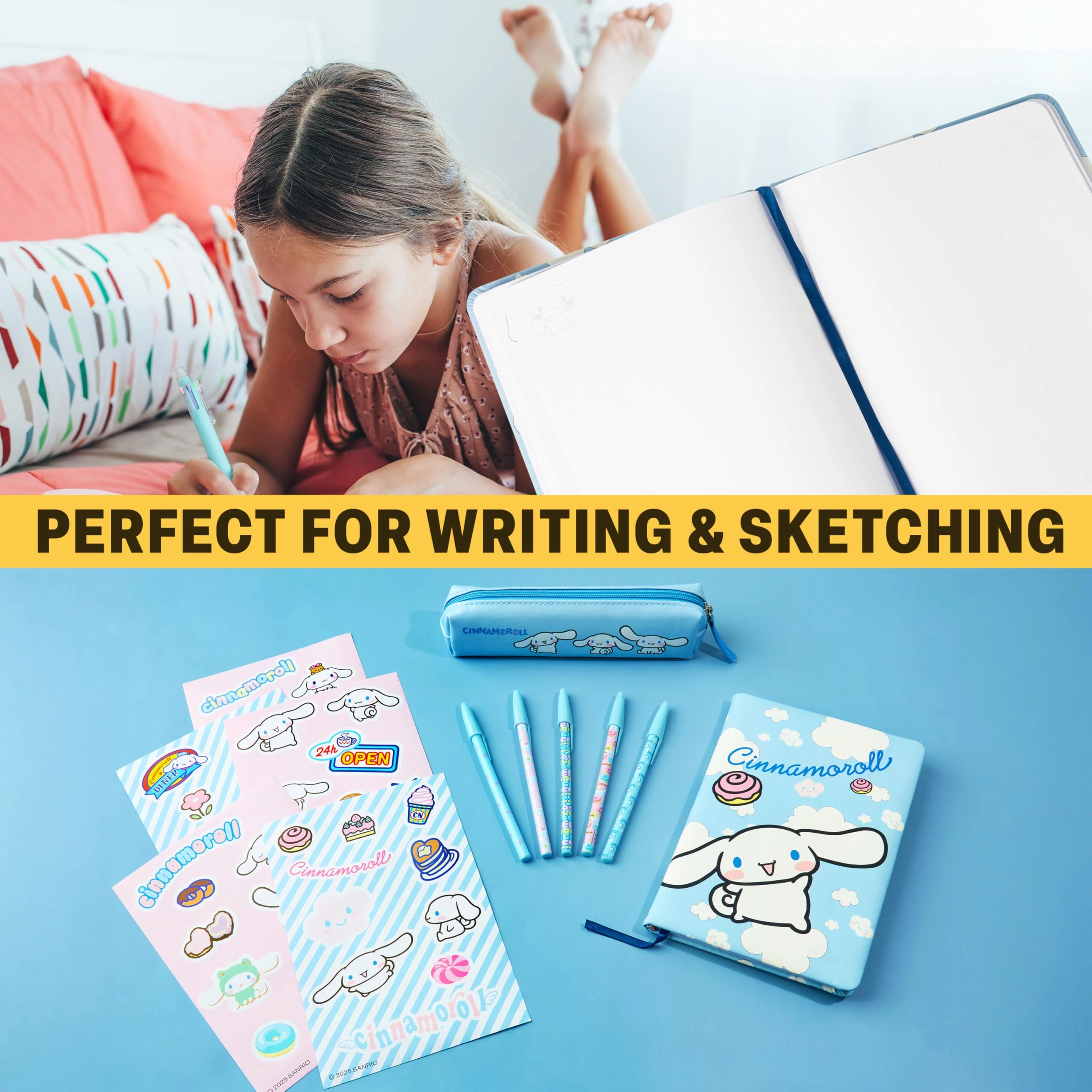Cinnamoroll Stationary Set - Blue Cinnamoroll Pencil Case Notebook Pens