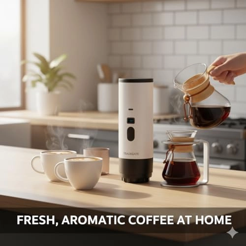 Portable Self-Heating Coffee Maker - Wireless Fast Brewing LCD Display 50 Cups Capacity