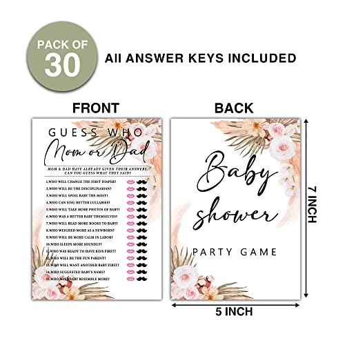 Boho Floral Baby Shower Games - 30 piece(s)
