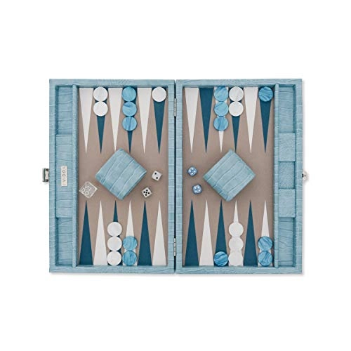 Backgammon Set - 20 inch 44mm Checkers Vegan Leather