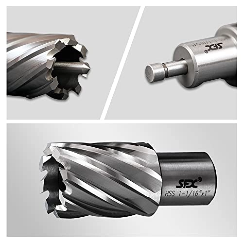 Annular Cutters - High Speed Steel (HSS) 6pcs 9/16" to 1-1/16" Cutting Diameter