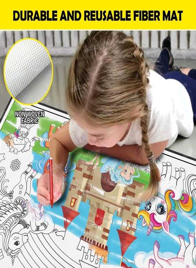Coloring Mat - Pack of 3 12 colorful, non-toxic sketch pens